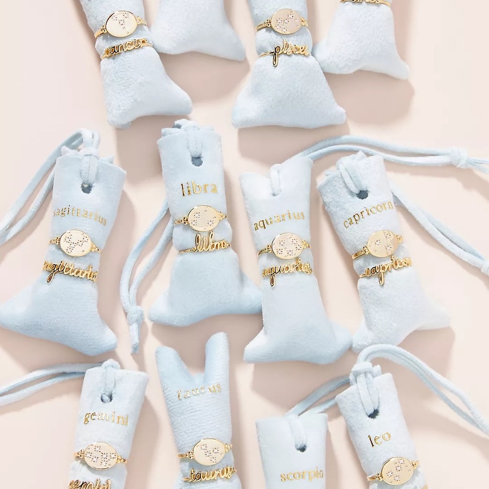 NWT Anthropologie zodiac ring set Scorpio 7